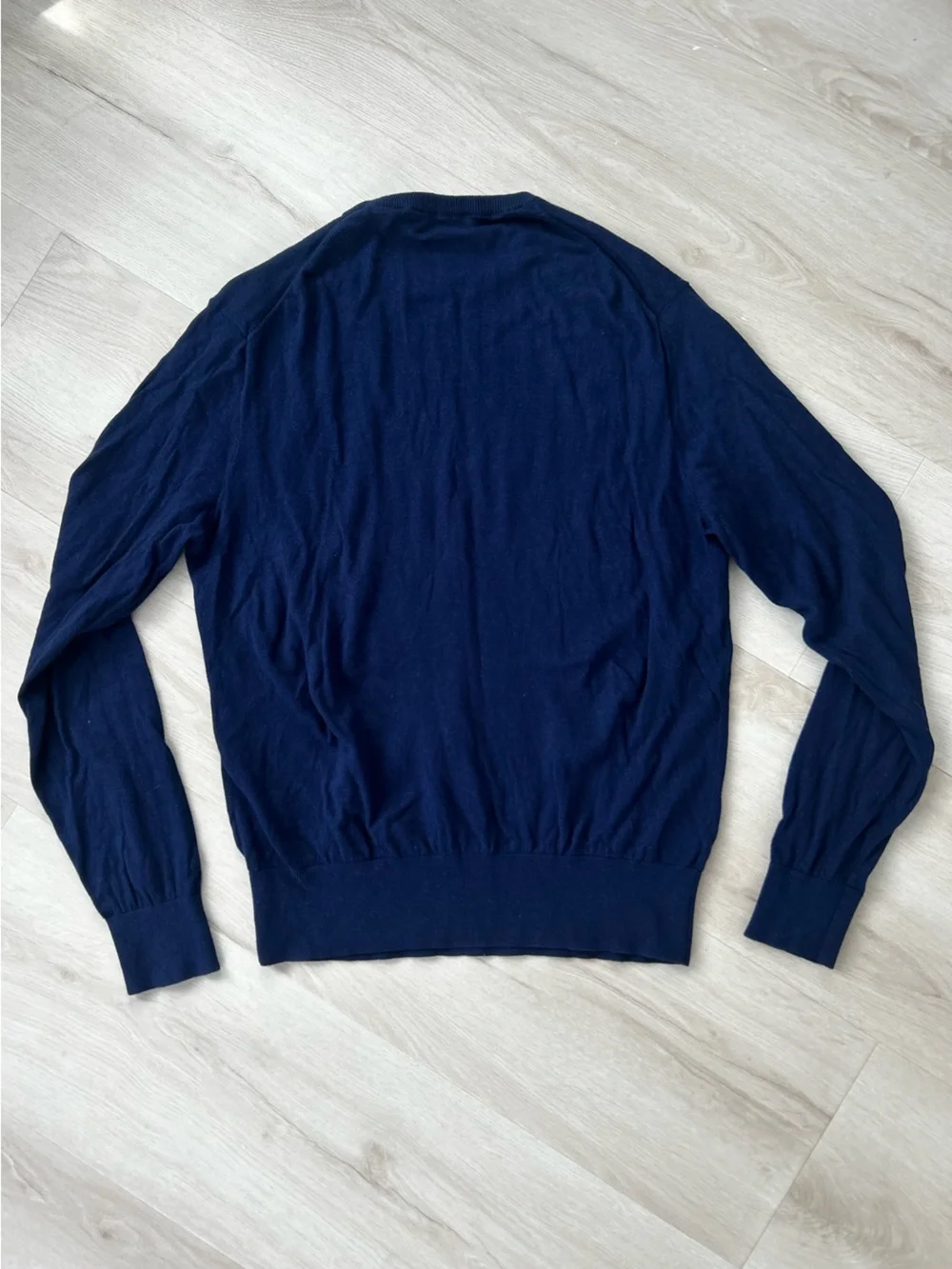 Ralph Lauren Navy Long-Sleeve Crewneck Sweater with Polo Logo